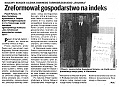 Zreformowal gospodarstwo na indeks Echo Dnia 2008-05-17